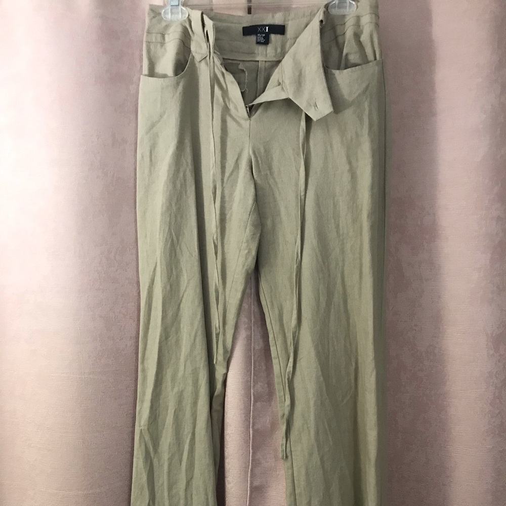 Comfy linen style pants with wide legs